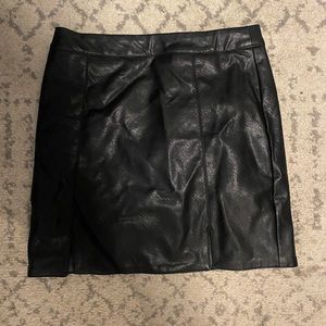 Vegan leather miniskirt